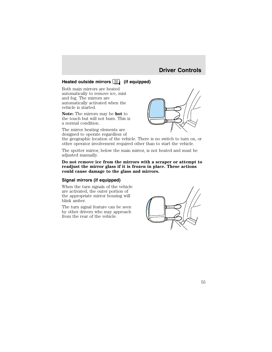 Driver controls | FORD 2003 F-550 v.2 User Manual | Page 55 / 280