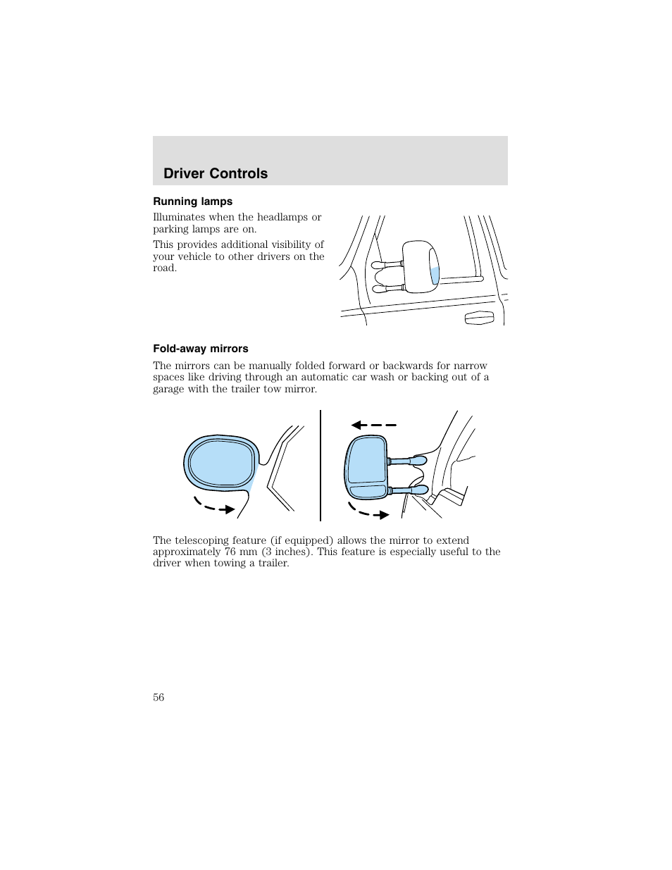 Driver controls | FORD 2003 F-550 v.2 User Manual | Page 56 / 280