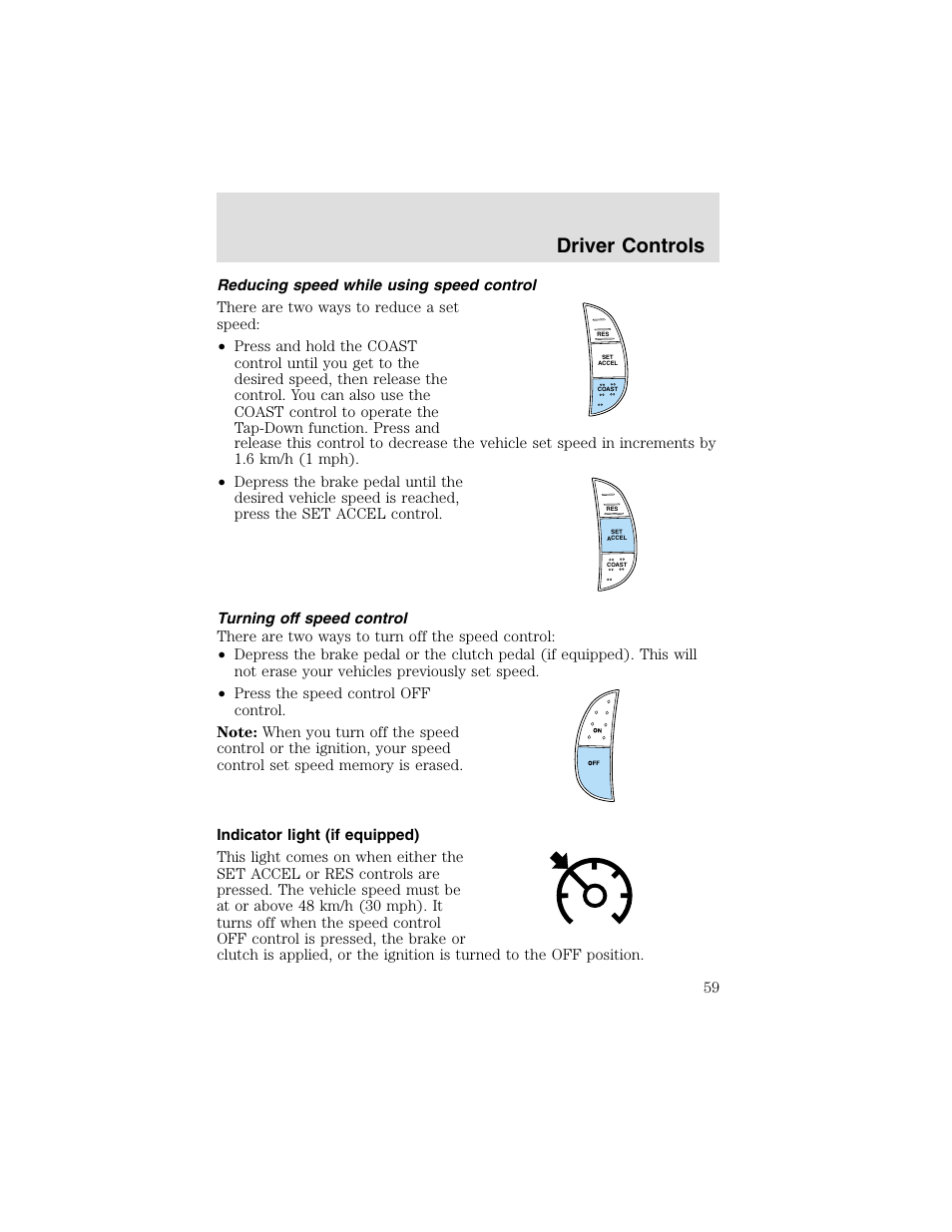 Driver controls | FORD 2003 F-550 v.2 User Manual | Page 59 / 280