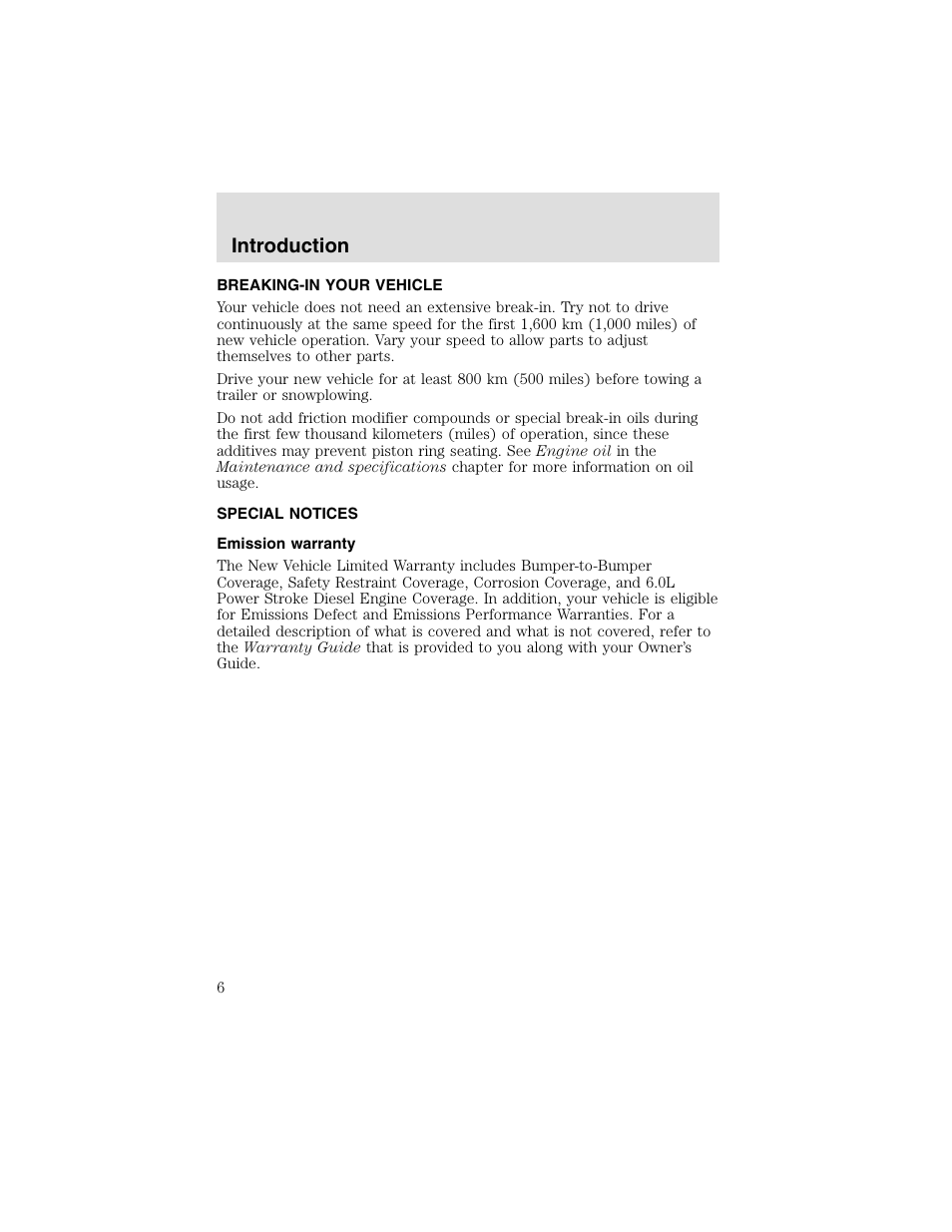 Introduction | FORD 2003 F-550 v.2 User Manual | Page 6 / 280