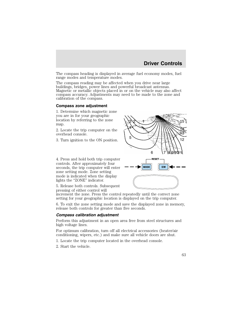 Driver controls | FORD 2003 F-550 v.2 User Manual | Page 63 / 280
