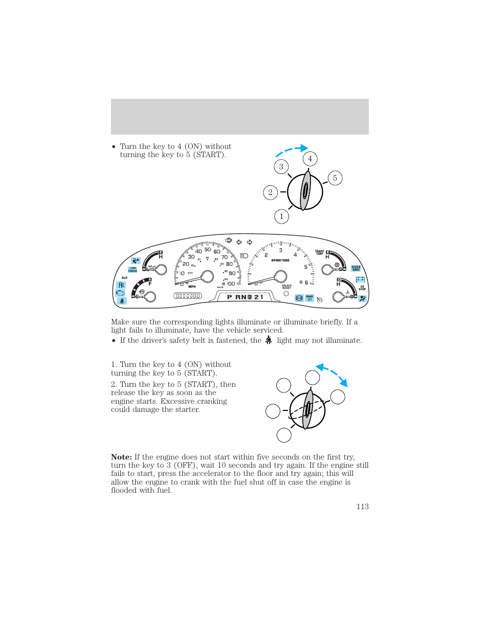 Driving | FORD 2003 F-550 v.3 User Manual | Page 113 / 280