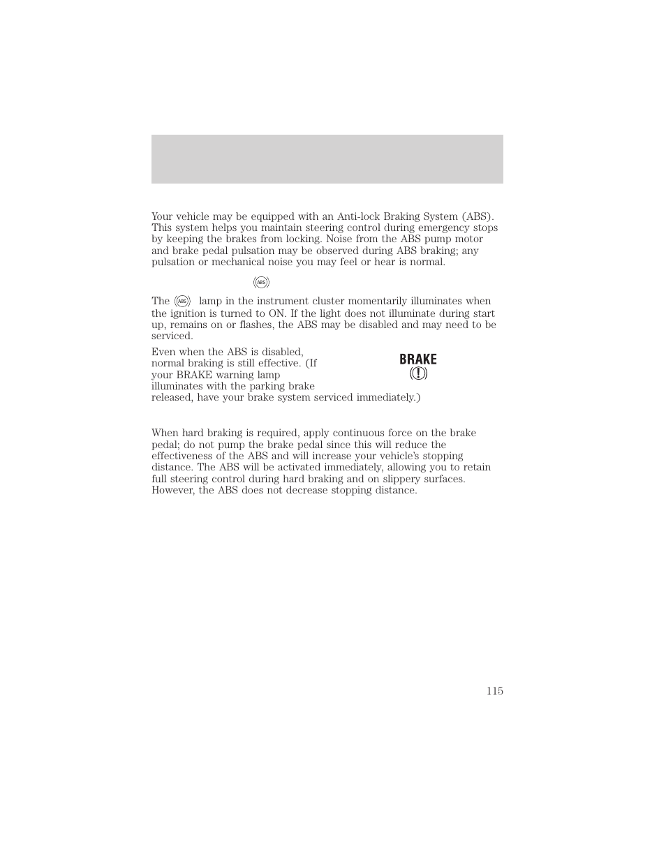 Driving | FORD 2003 F-550 v.3 User Manual | Page 115 / 280