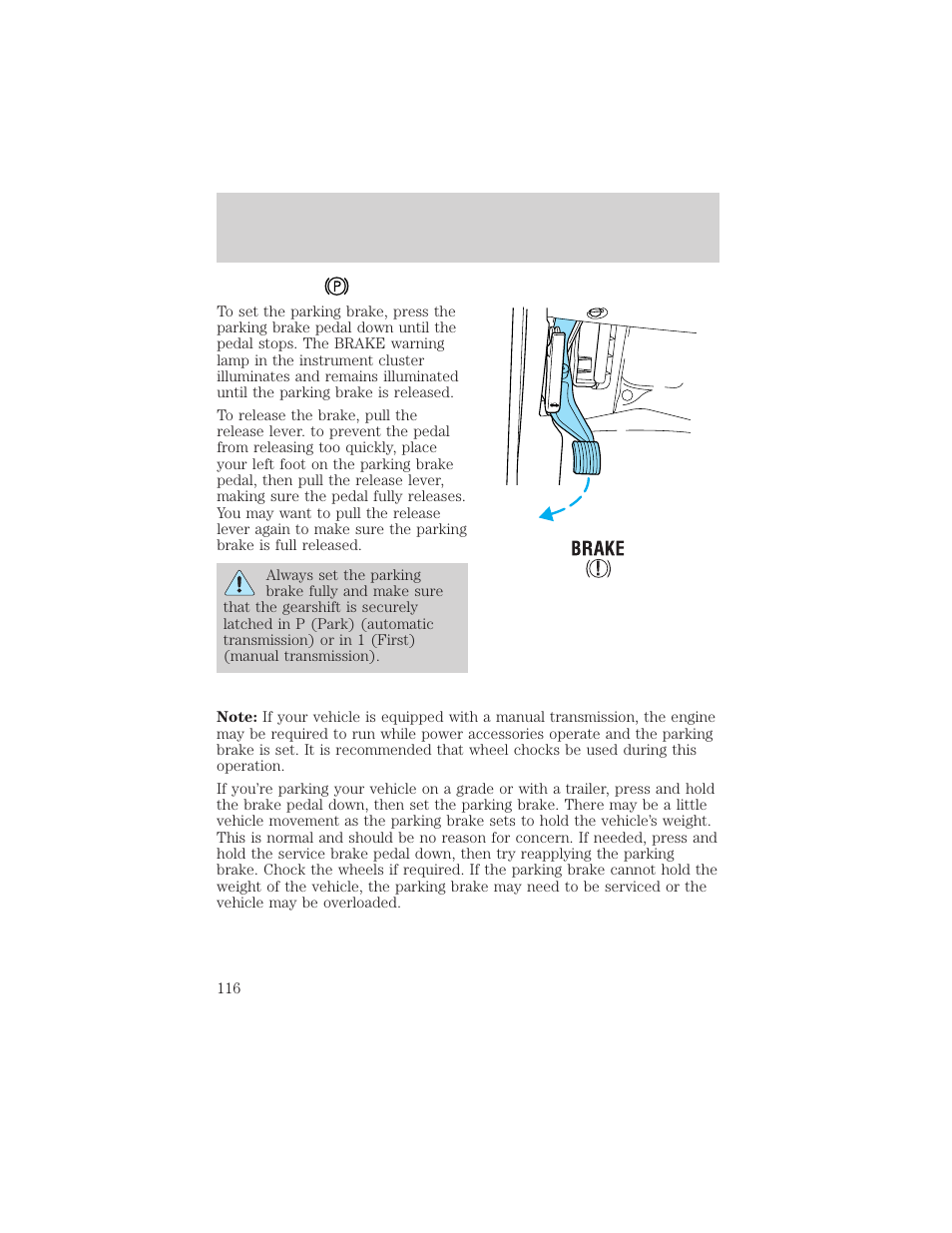 Driving | FORD 2003 F-550 v.3 User Manual | Page 116 / 280