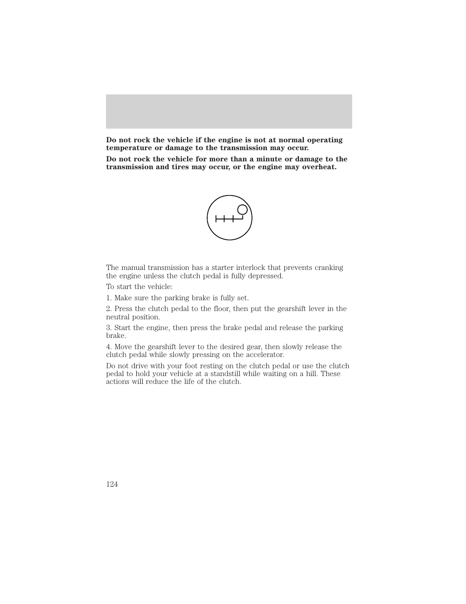 Driving | FORD 2003 F-550 v.3 User Manual | Page 124 / 280