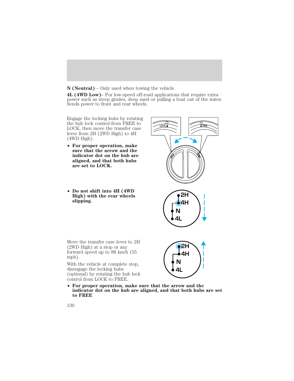 Driving | FORD 2003 F-550 v.3 User Manual | Page 130 / 280