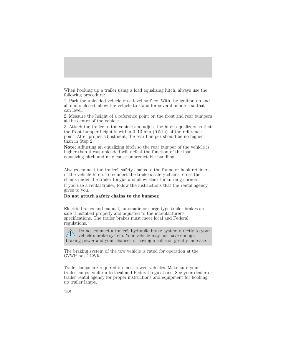Driving | FORD 2003 F-550 v.3 User Manual | Page 168 / 280