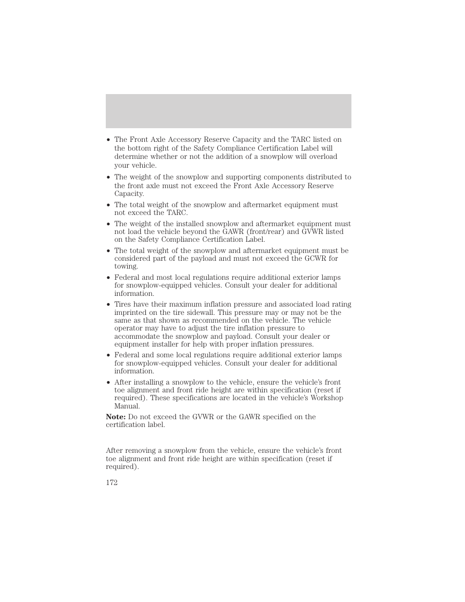 Driving | FORD 2003 F-550 v.3 User Manual | Page 172 / 280