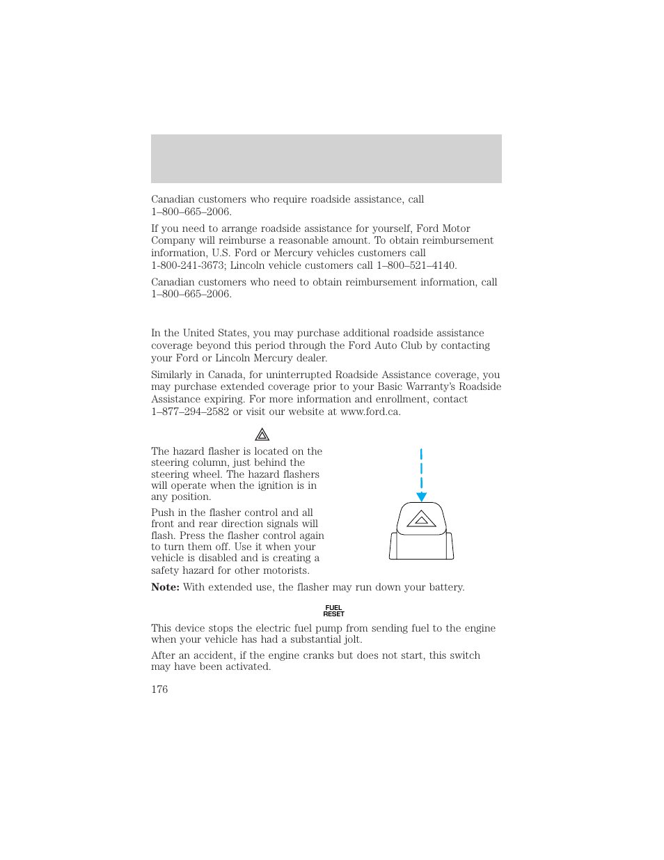 Roadside emergencies | FORD 2003 F-550 v.3 User Manual | Page 176 / 280