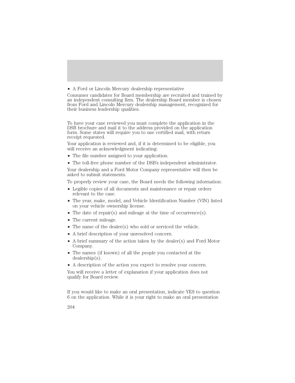 Customer assistance | FORD 2003 F-550 v.3 User Manual | Page 204 / 280