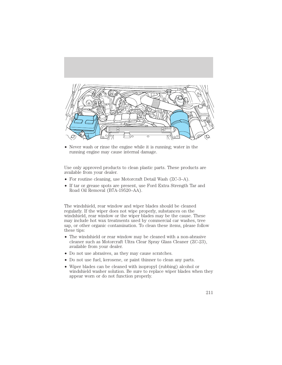 Cleaning | FORD 2003 F-550 v.3 User Manual | Page 211 / 280