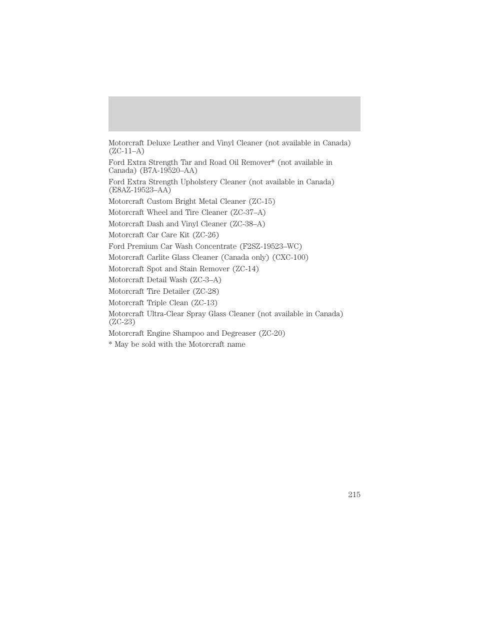 Cleaning | FORD 2003 F-550 v.3 User Manual | Page 215 / 280
