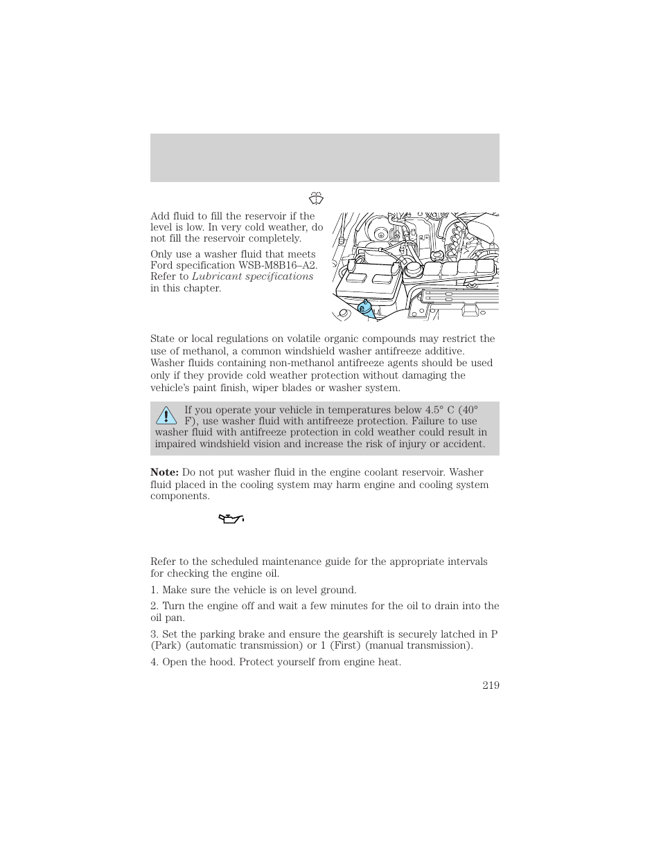 Maintenance and specifications | FORD 2003 F-550 v.3 User Manual | Page 219 / 280