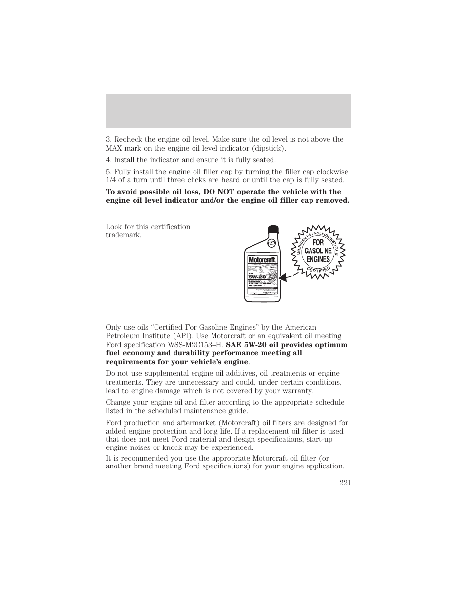 Maintenance and specifications | FORD 2003 F-550 v.3 User Manual | Page 221 / 280