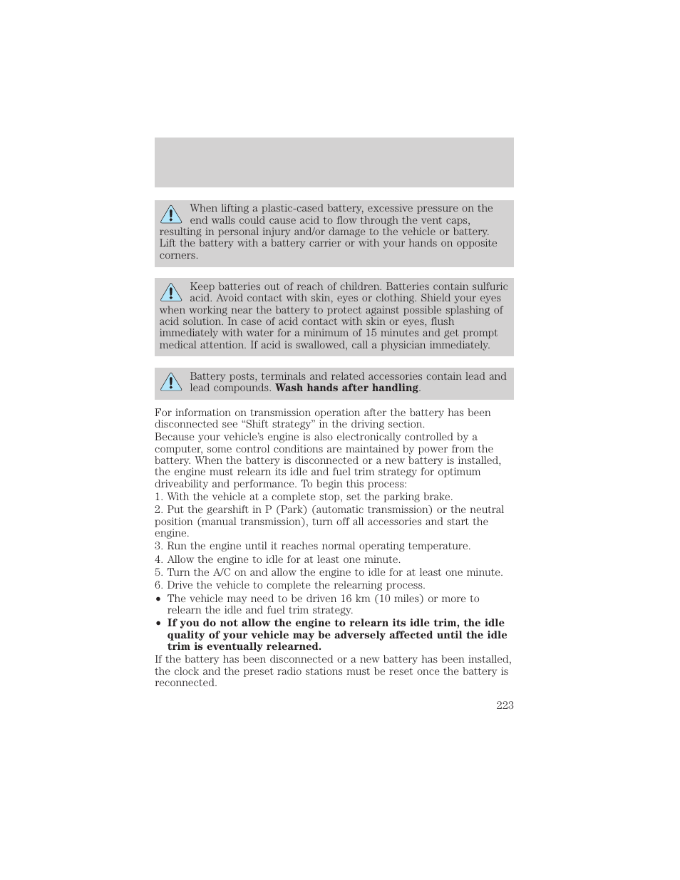 Maintenance and specifications | FORD 2003 F-550 v.3 User Manual | Page 223 / 280
