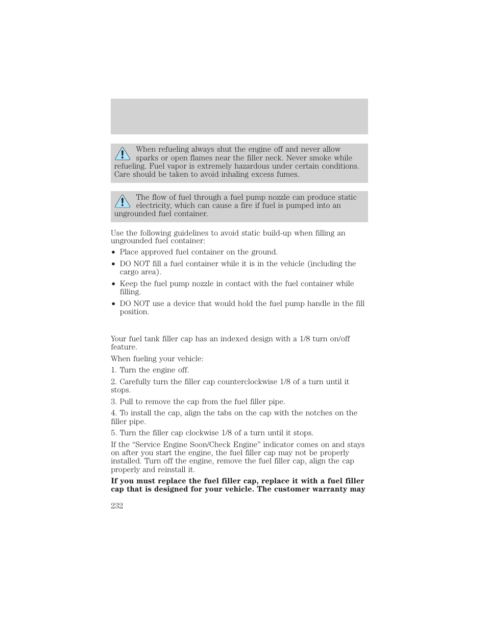 Maintenance and specifications | FORD 2003 F-550 v.3 User Manual | Page 232 / 280