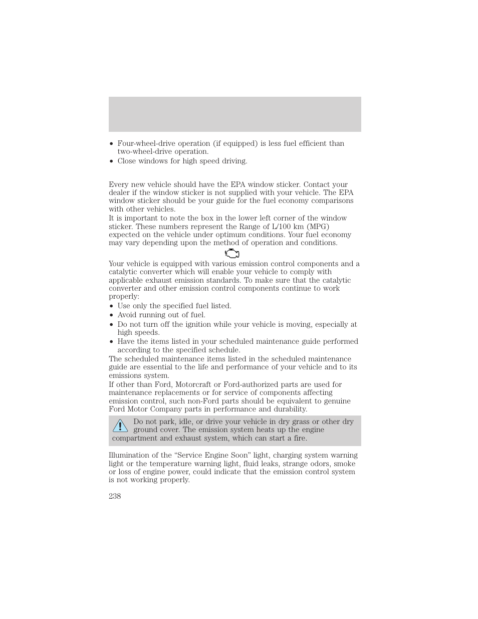 Maintenance and specifications | FORD 2003 F-550 v.3 User Manual | Page 238 / 280