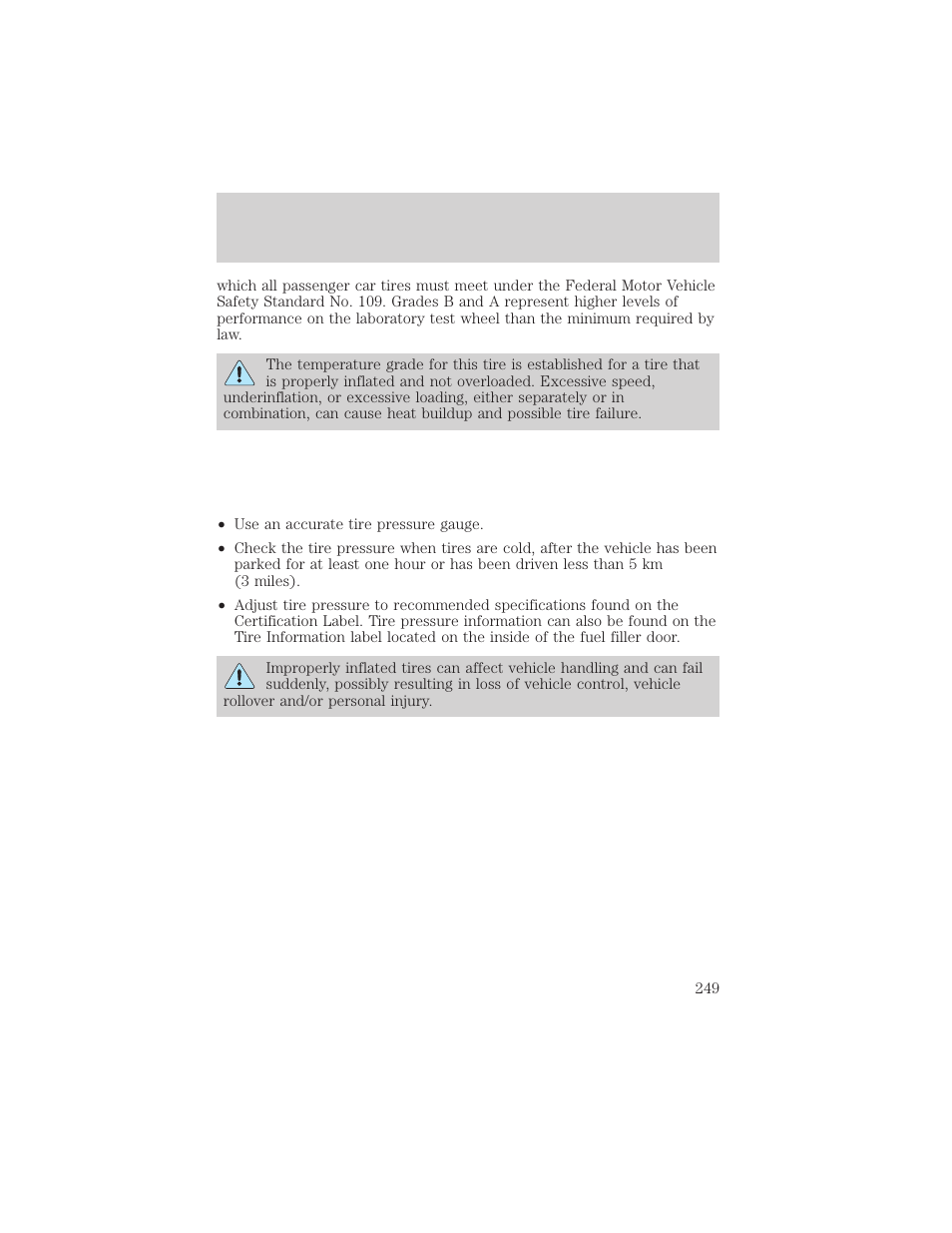 Maintenance and specifications | FORD 2003 F-550 v.3 User Manual | Page 249 / 280