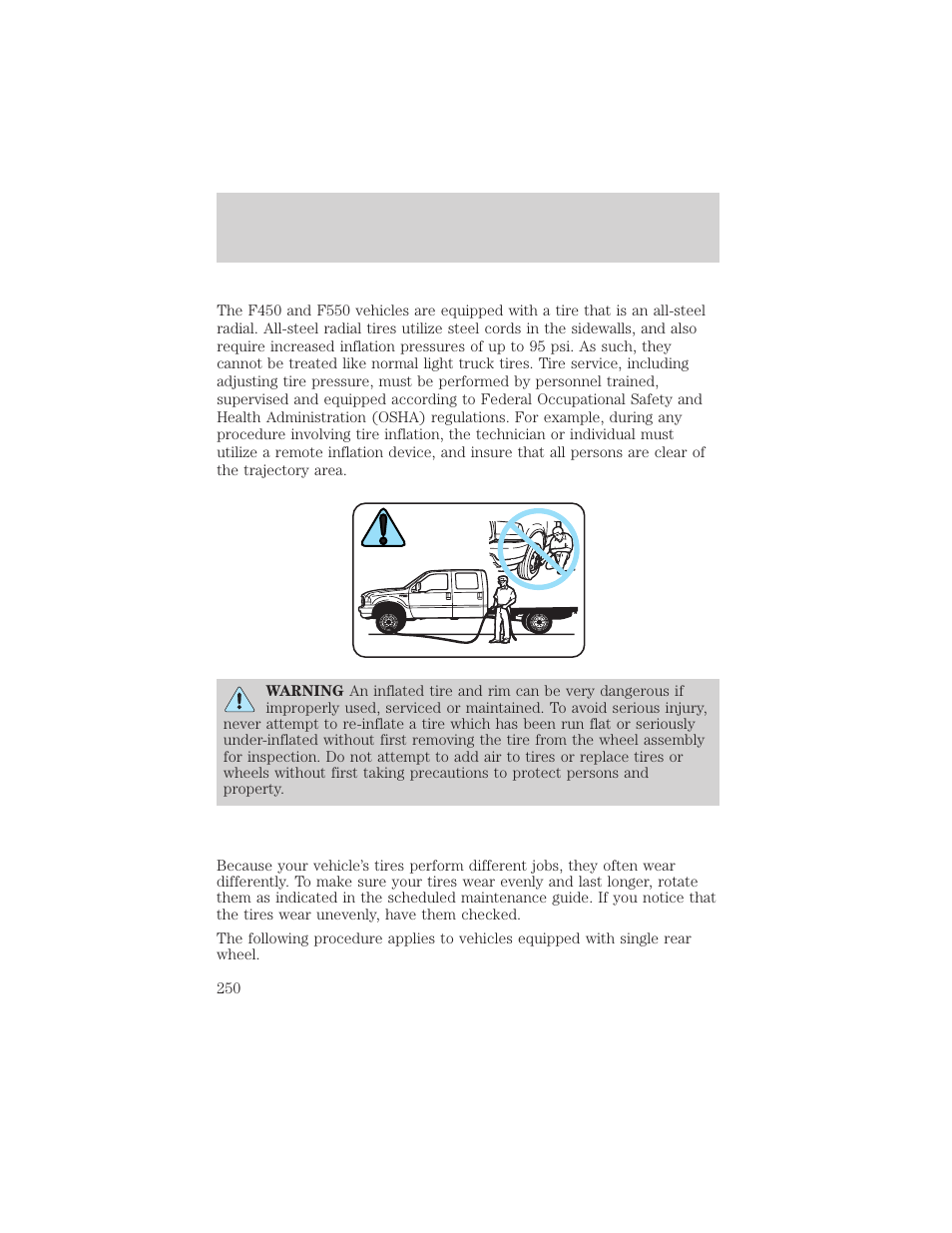 Maintenance and specifications | FORD 2003 F-550 v.3 User Manual | Page 250 / 280