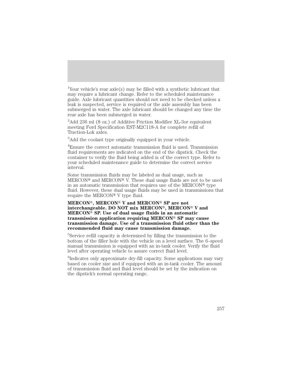 Maintenance and specifications | FORD 2003 F-550 v.3 User Manual | Page 257 / 280