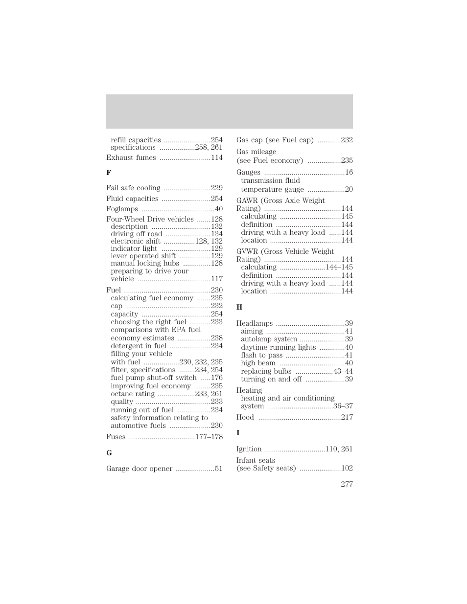 Index | FORD 2003 F-550 v.3 User Manual | Page 277 / 280