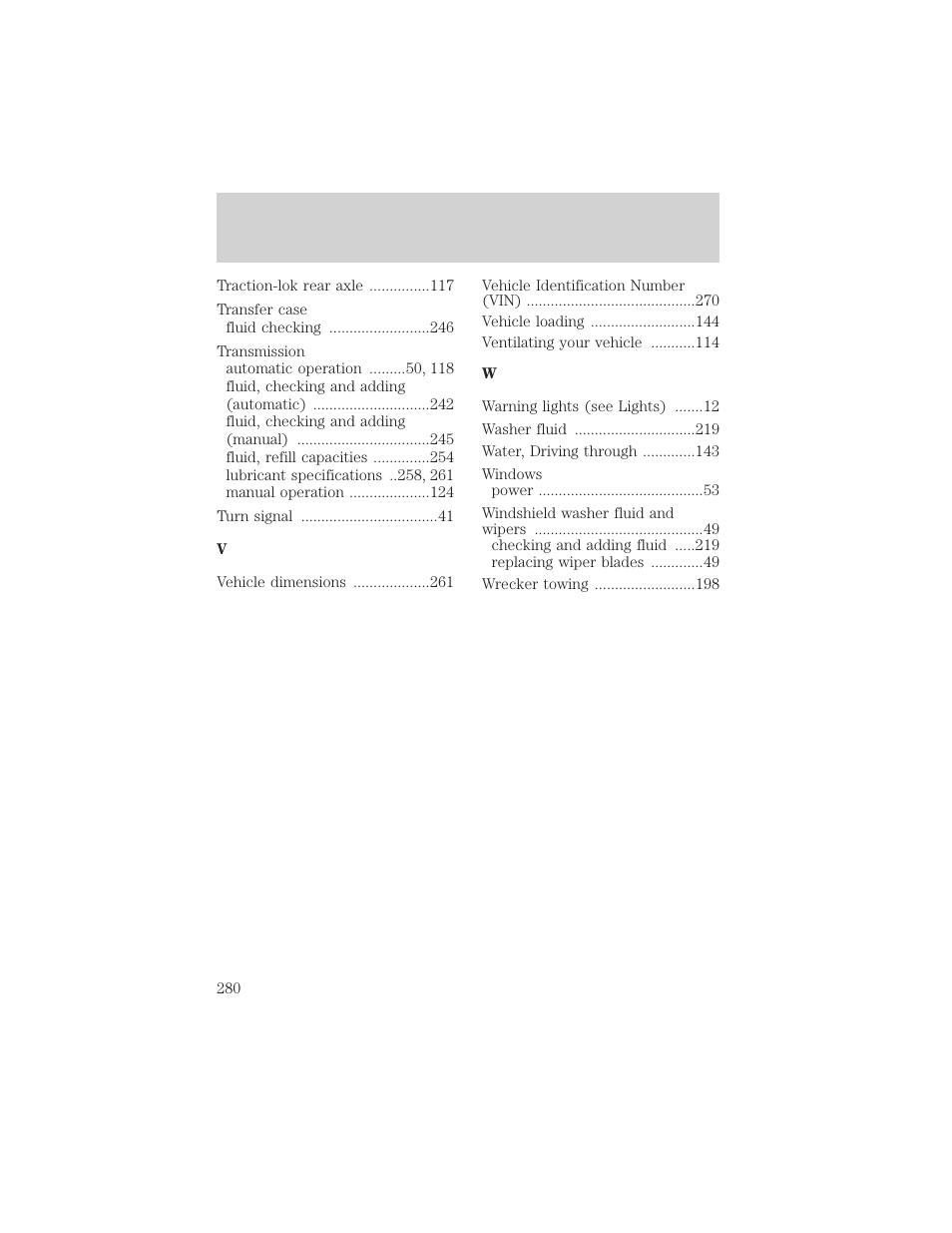 Index | FORD 2003 F-550 v.3 User Manual | Page 280 / 280