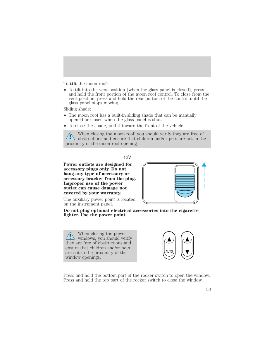 Driver controls | FORD 2003 F-550 v.3 User Manual | Page 53 / 280