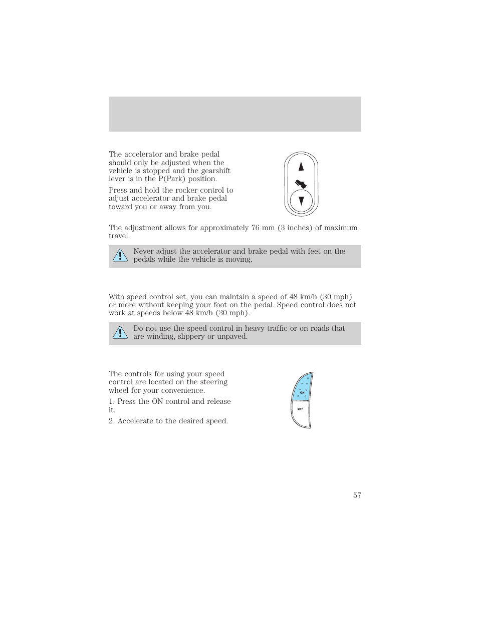 Driver controls | FORD 2003 F-550 v.3 User Manual | Page 57 / 280