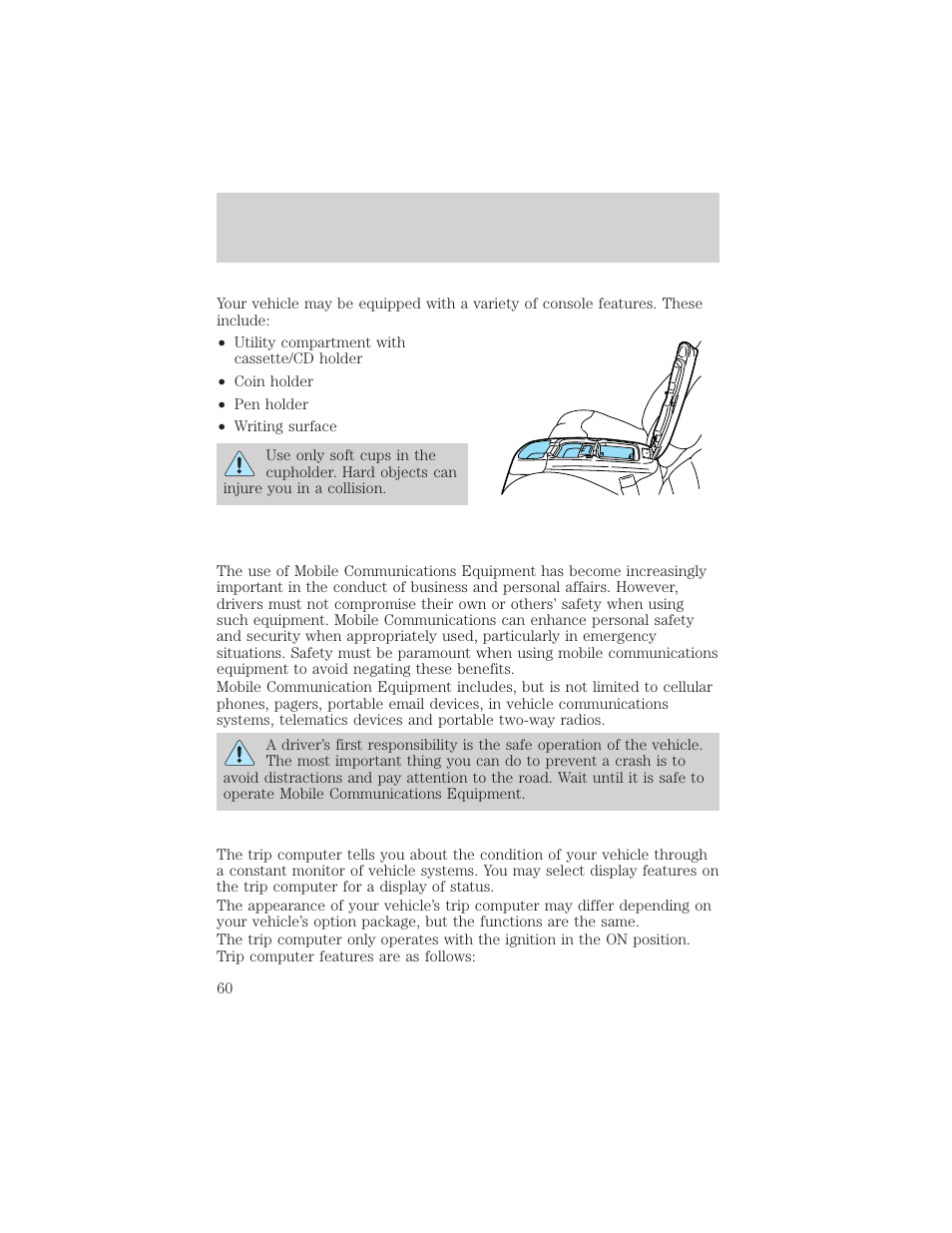 Driver controls | FORD 2003 F-550 v.3 User Manual | Page 60 / 280