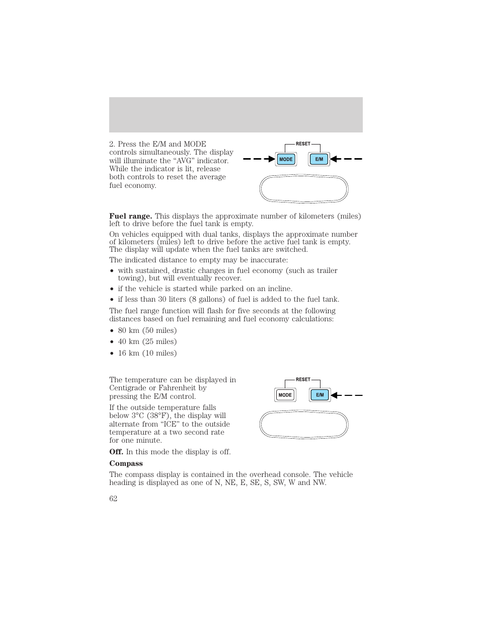 Driver controls | FORD 2003 F-550 v.3 User Manual | Page 62 / 280