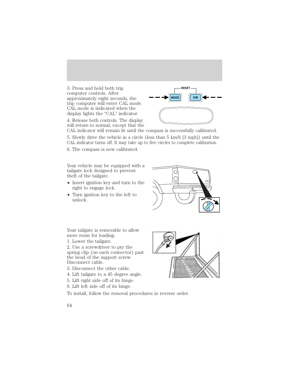 Driver controls | FORD 2003 F-550 v.3 User Manual | Page 64 / 280