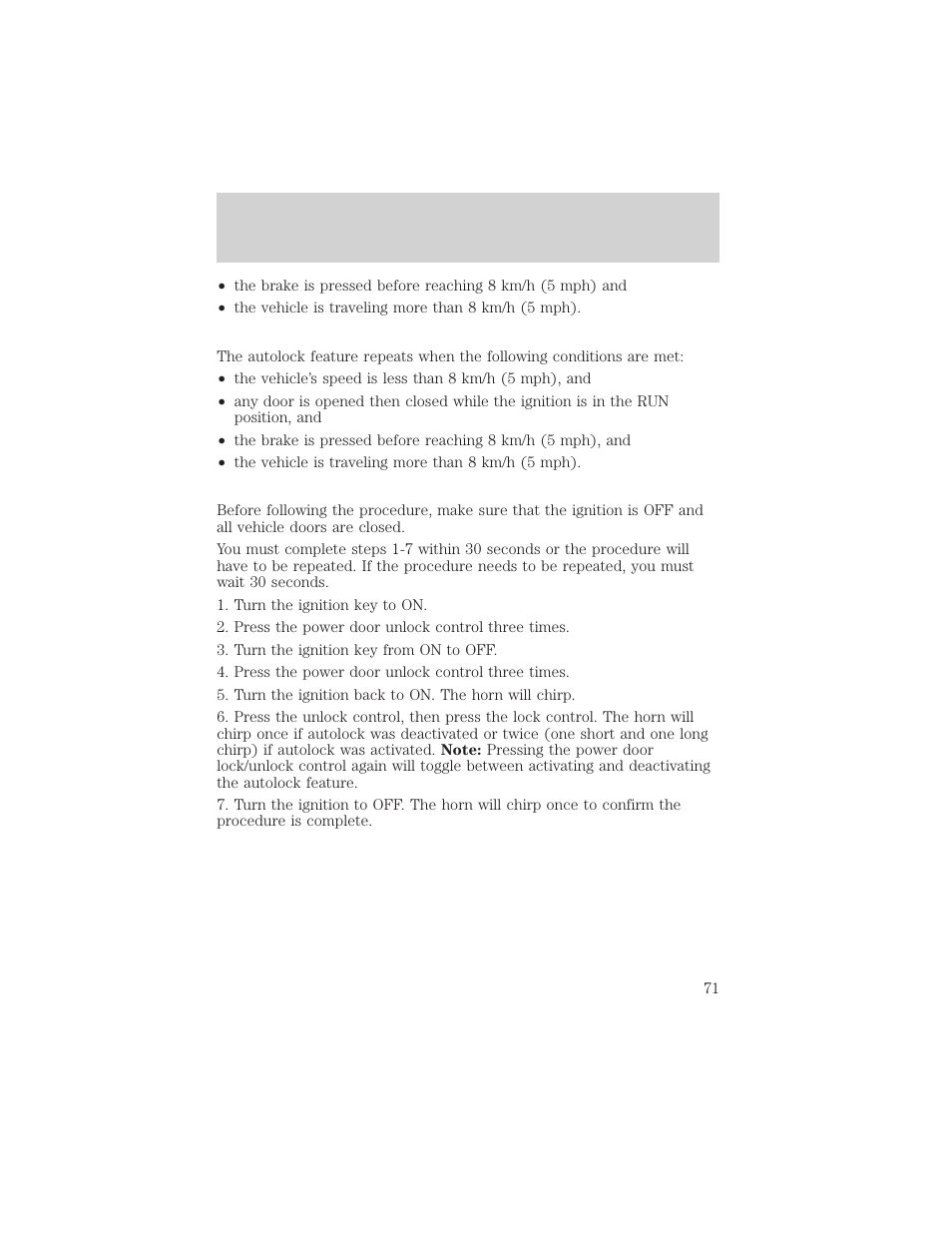 Locks and security | FORD 2003 F-550 v.3 User Manual | Page 71 / 280