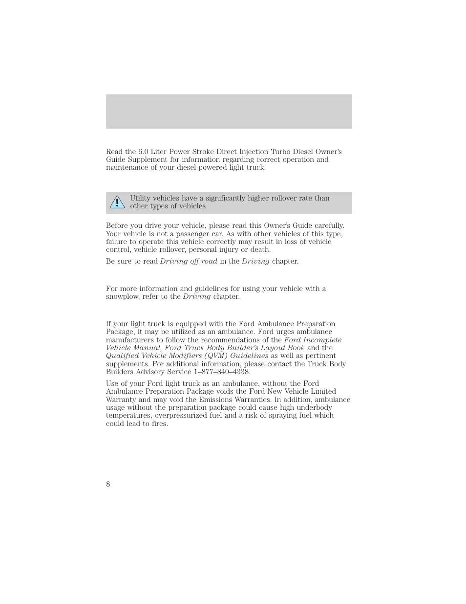 Introduction | FORD 2003 F-550 v.3 User Manual | Page 8 / 280