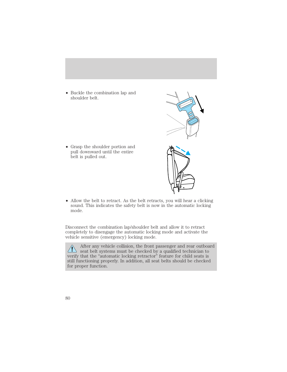 Seating and safety restraints | FORD 2003 F-550 v.3 User Manual | Page 80 / 280