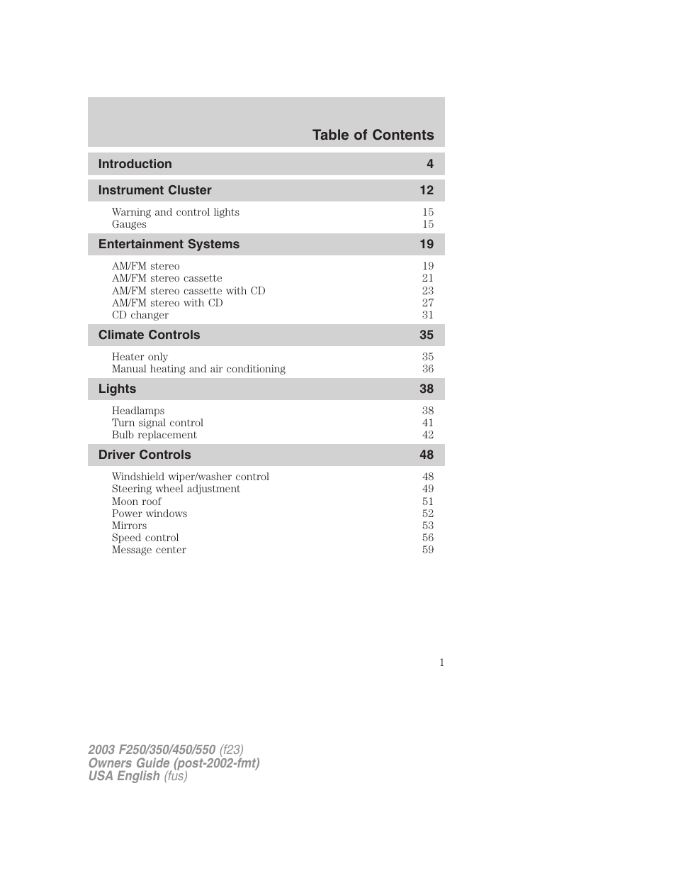 FORD 2003 F-550 v.4 User Manual | 280 pages