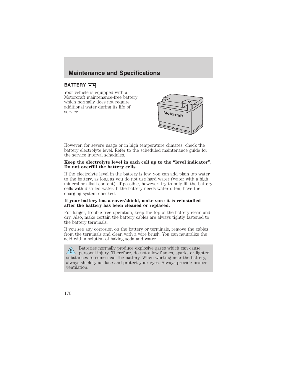 Maintenance and specifications | FORD 2003 Focus User Manual | Page 170 / 216
