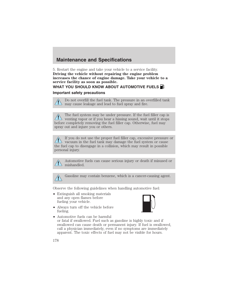 Maintenance and specifications | FORD 2003 Focus User Manual | Page 178 / 216