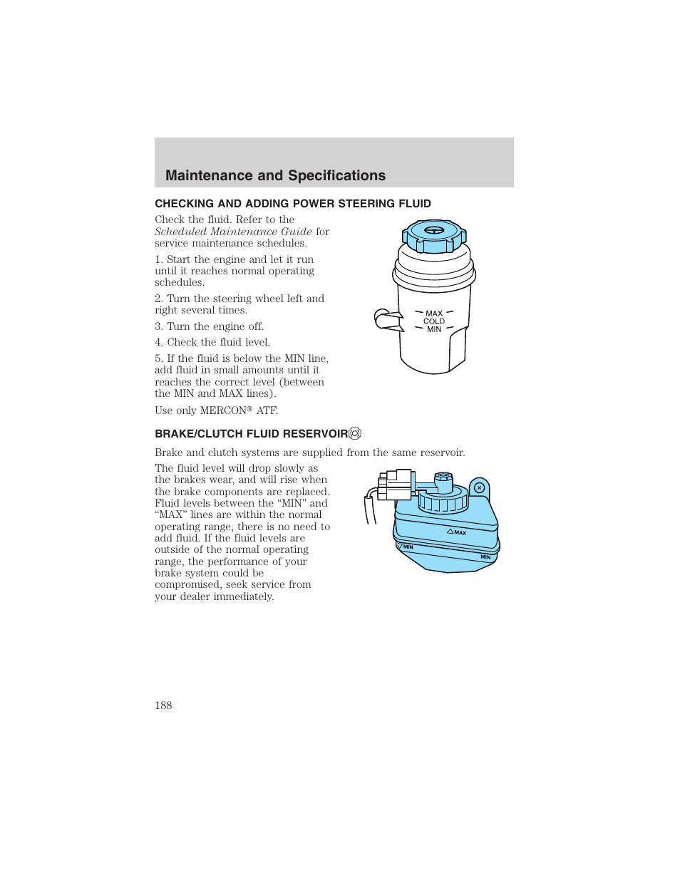 Maintenance and specifications | FORD 2003 Focus User Manual | Page 188 / 216