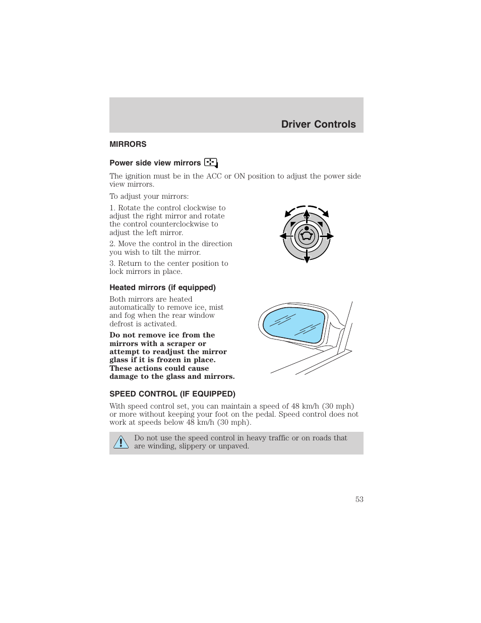 Driver controls | FORD 2003 Focus User Manual | Page 53 / 216