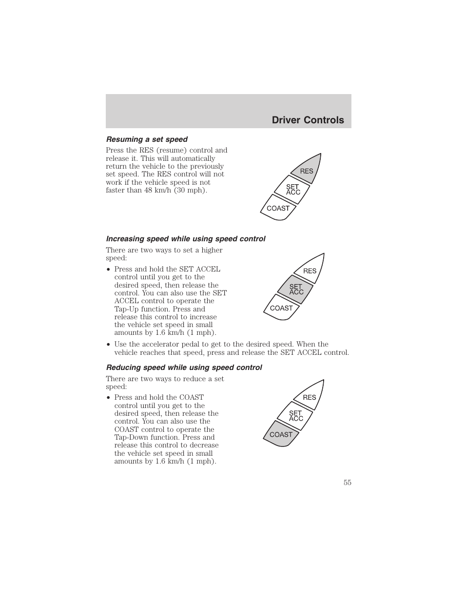 Driver controls | FORD 2003 Focus User Manual | Page 55 / 216