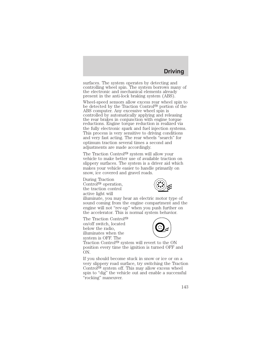 Driving | FORD 2003 Mustang v.1 User Manual | Page 143 / 256