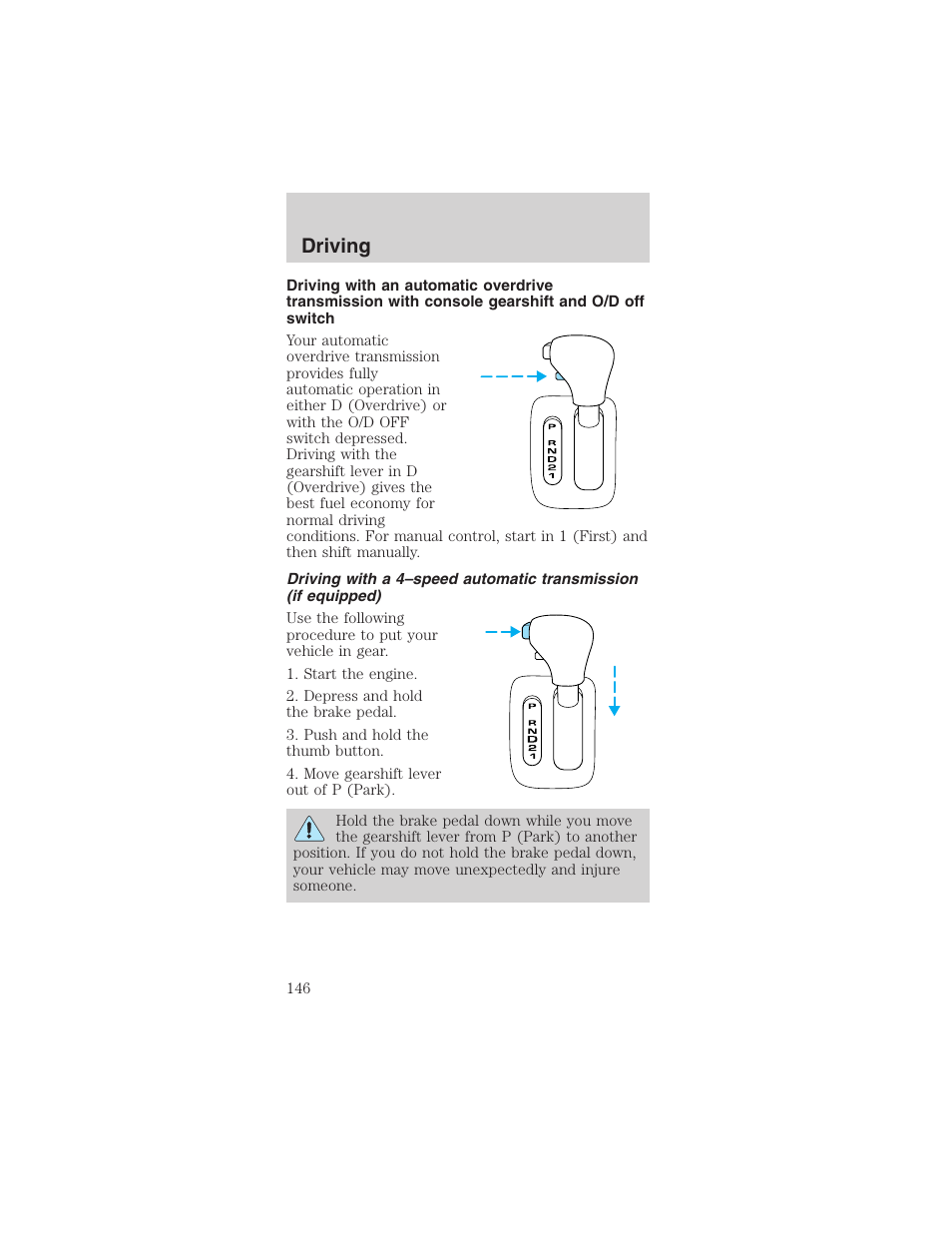 Driving | FORD 2003 Mustang v.1 User Manual | Page 146 / 256