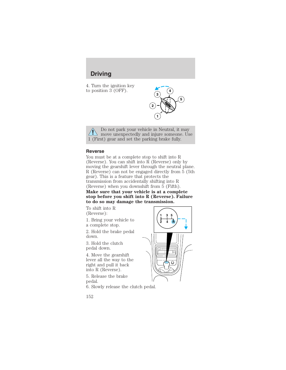 Driving | FORD 2003 Mustang v.1 User Manual | Page 152 / 256