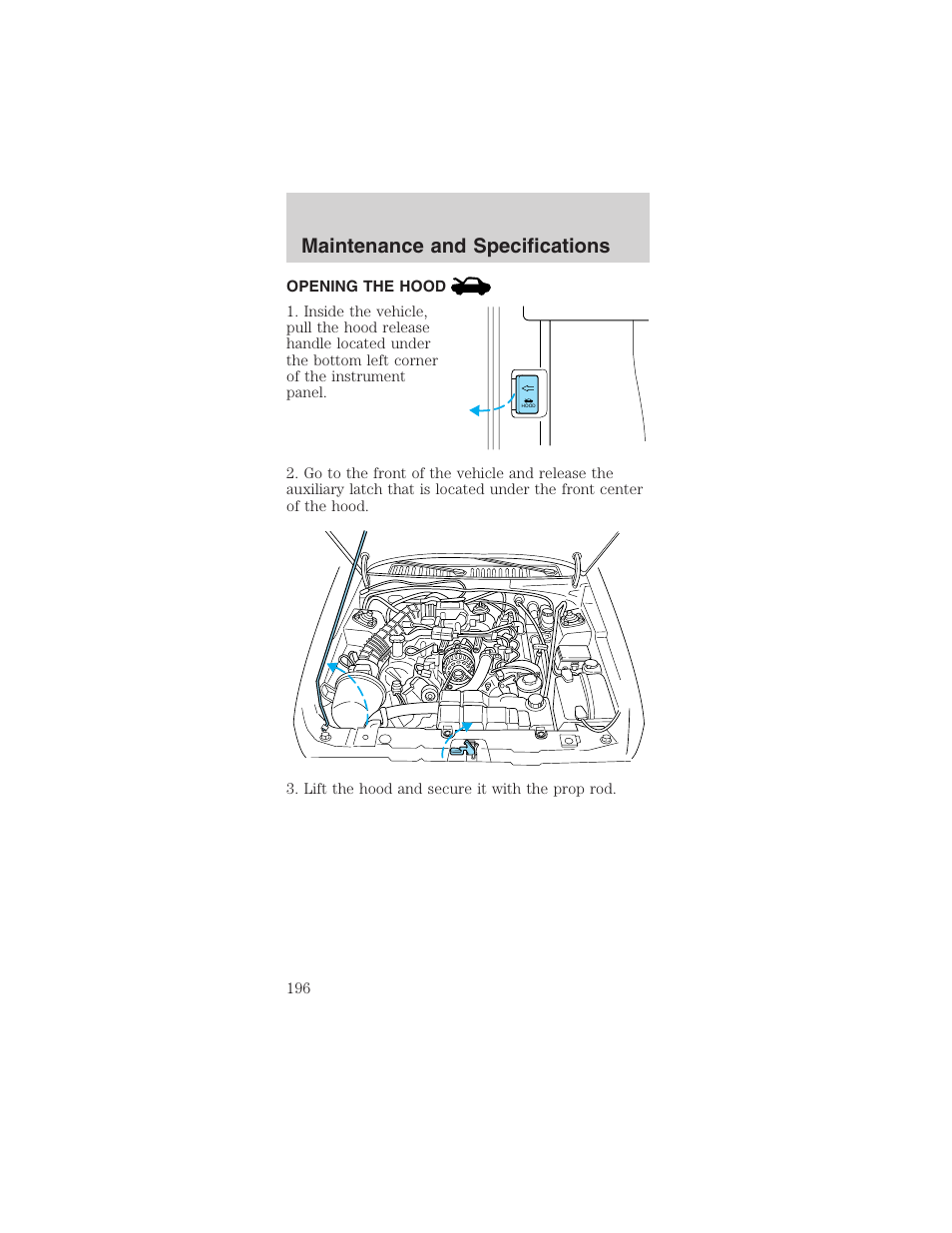 Maintenance and specifications | FORD 2003 Mustang v.1 User Manual | Page 196 / 256