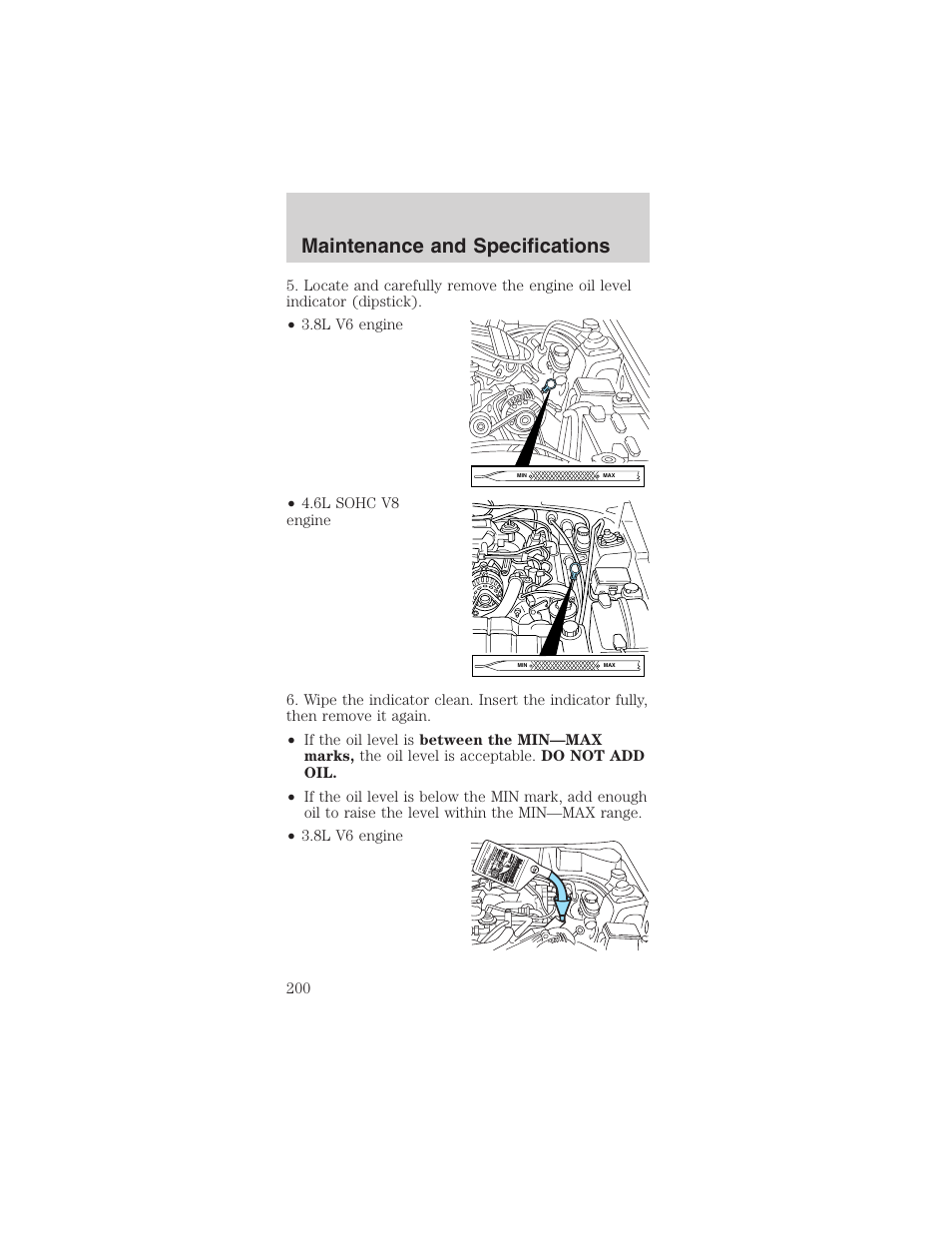 Maintenance and specifications | FORD 2003 Mustang v.1 User Manual | Page 200 / 256
