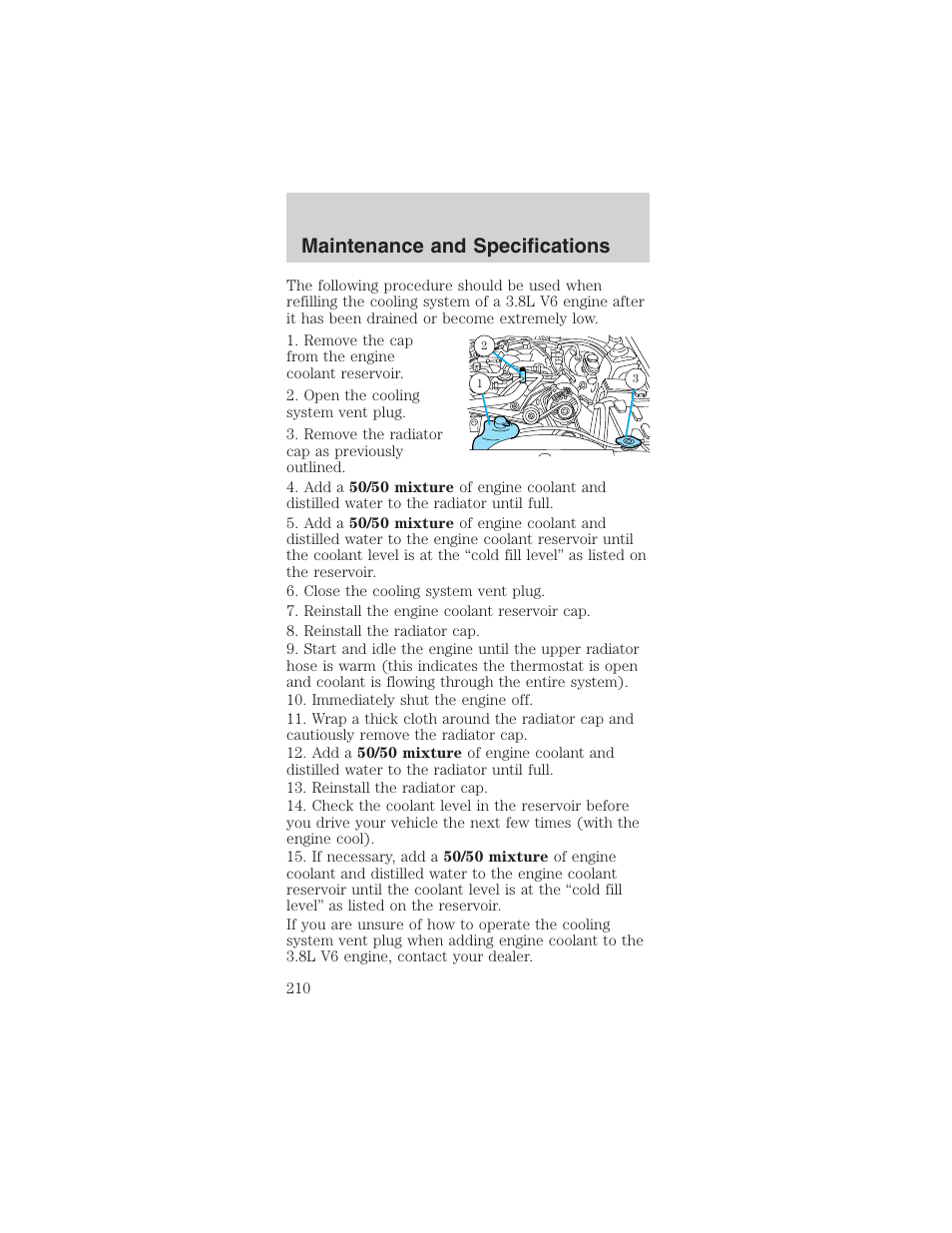 Maintenance and specifications | FORD 2003 Mustang v.1 User Manual | Page 210 / 256