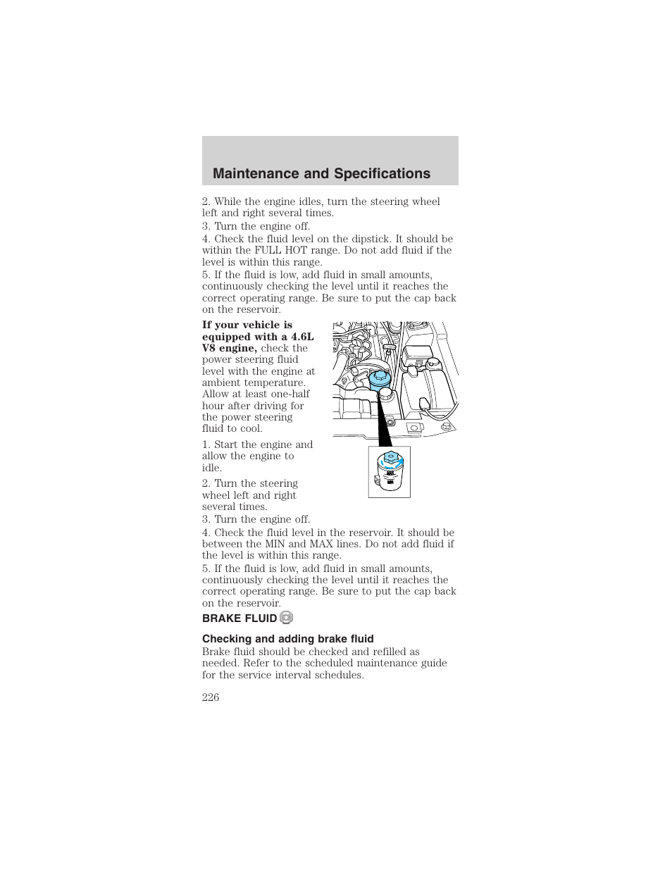 Maintenance and specifications | FORD 2003 Mustang v.1 User Manual | Page 226 / 256