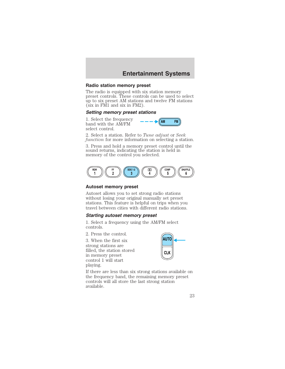 Entertainment systems | FORD 2003 Mustang v.1 User Manual | Page 23 / 256