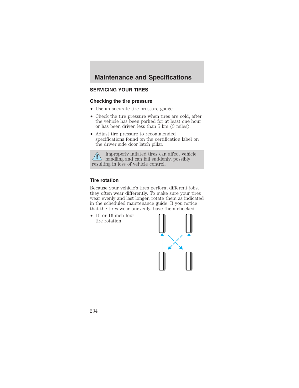 Maintenance and specifications | FORD 2003 Mustang v.1 User Manual | Page 234 / 256