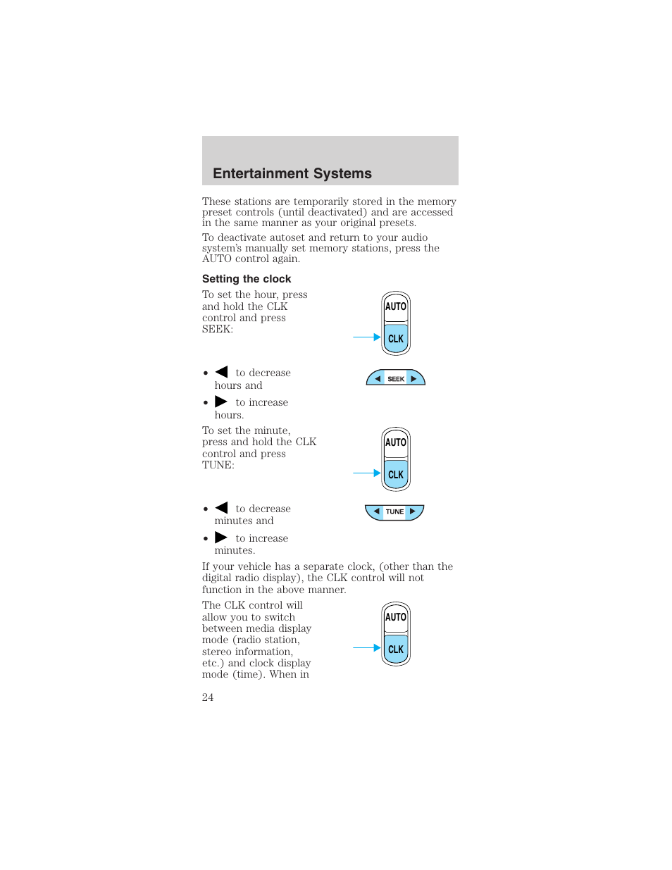 Entertainment systems | FORD 2003 Mustang v.1 User Manual | Page 24 / 256